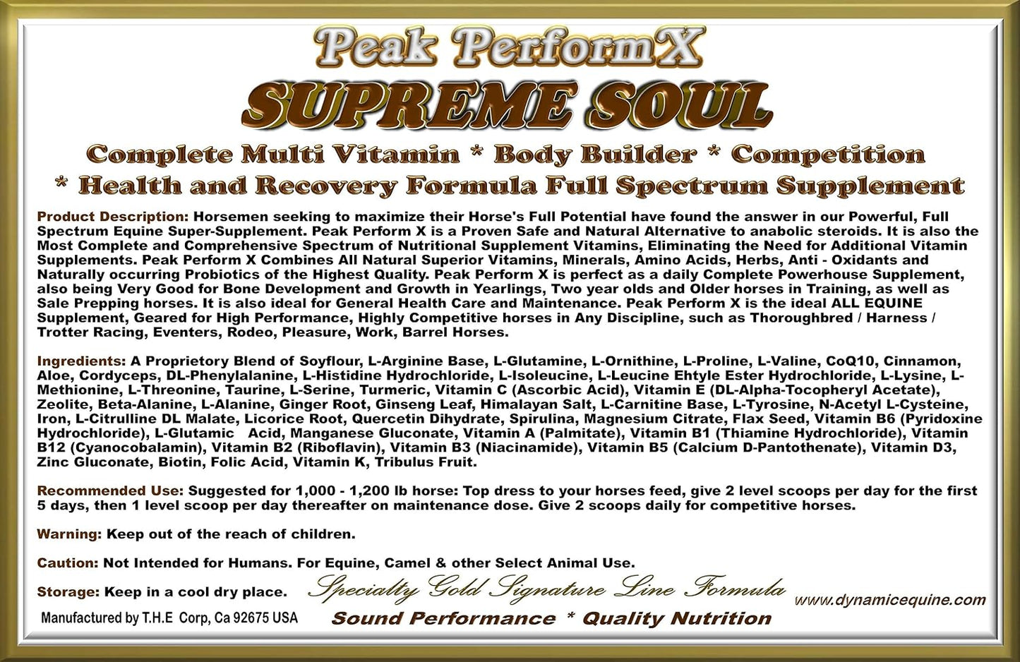 Peak PerformX Multivitamin for Horses with Tribulus, 1420g Powder - görsel 2