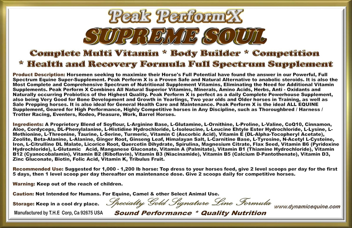 Peak PerformX Multivitamin for Horses with Tribulus, 1420g Powder - görsel 2