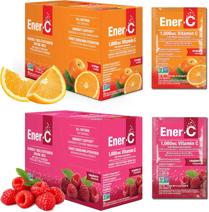 Ener-C Multivitamin Drink Mix - Raspberry (60 Sachets)