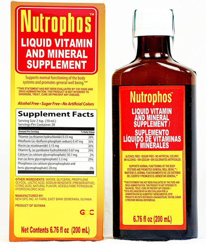 Nutrophos Liquid Vitamin and Mineral Supplement (200ml)
