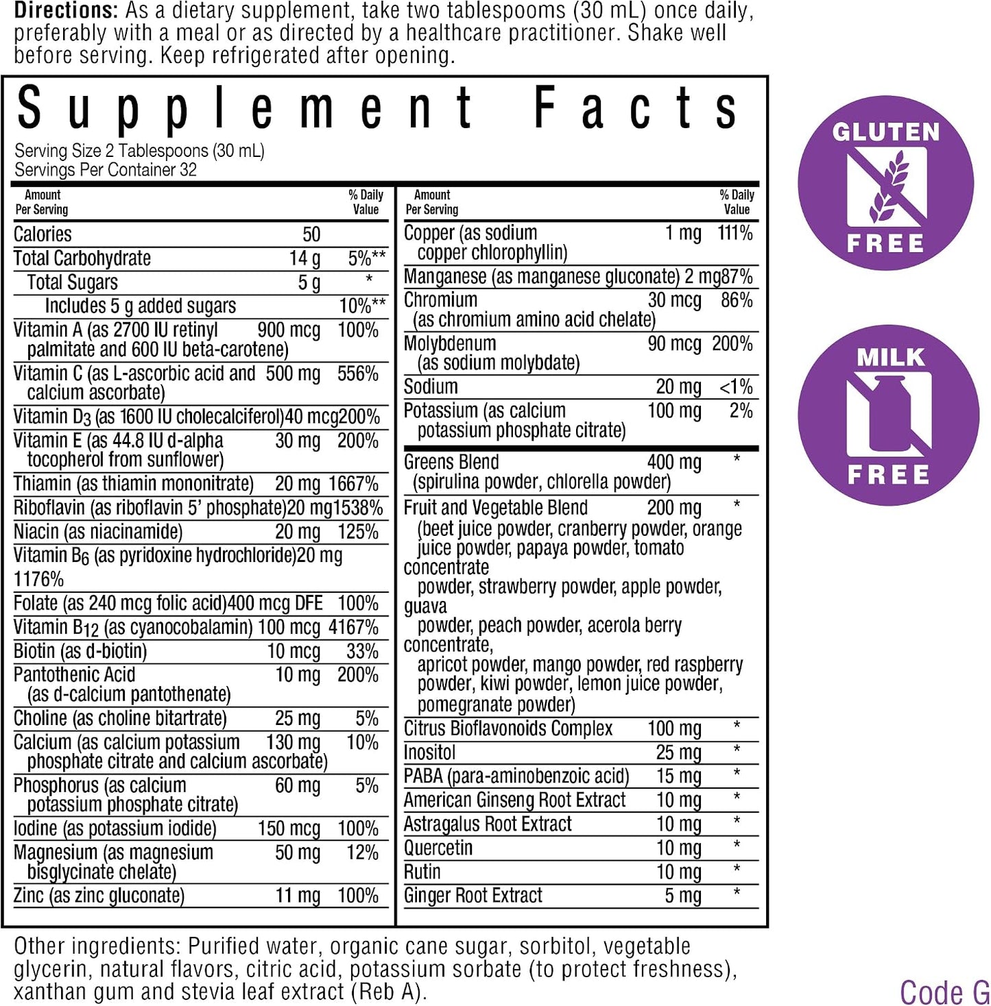 Bluebonnet Nutrition Liquid Super Earth MultiNutrient Formula – 950 ml, Tropical Fruit Flavour - görsel 2