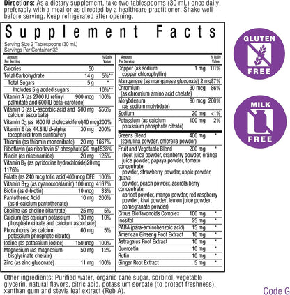 Bluebonnet Nutrition Liquid Super Earth MultiNutrient Formula – 950 ml, Tropical Fruit Flavour