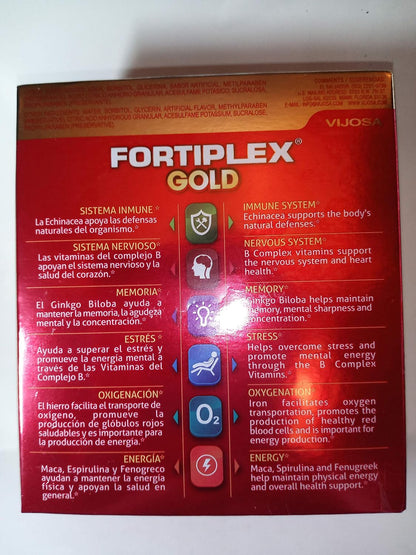 FORTI PLEX Gold – B-Complex Food Supplement (12 Pouches)