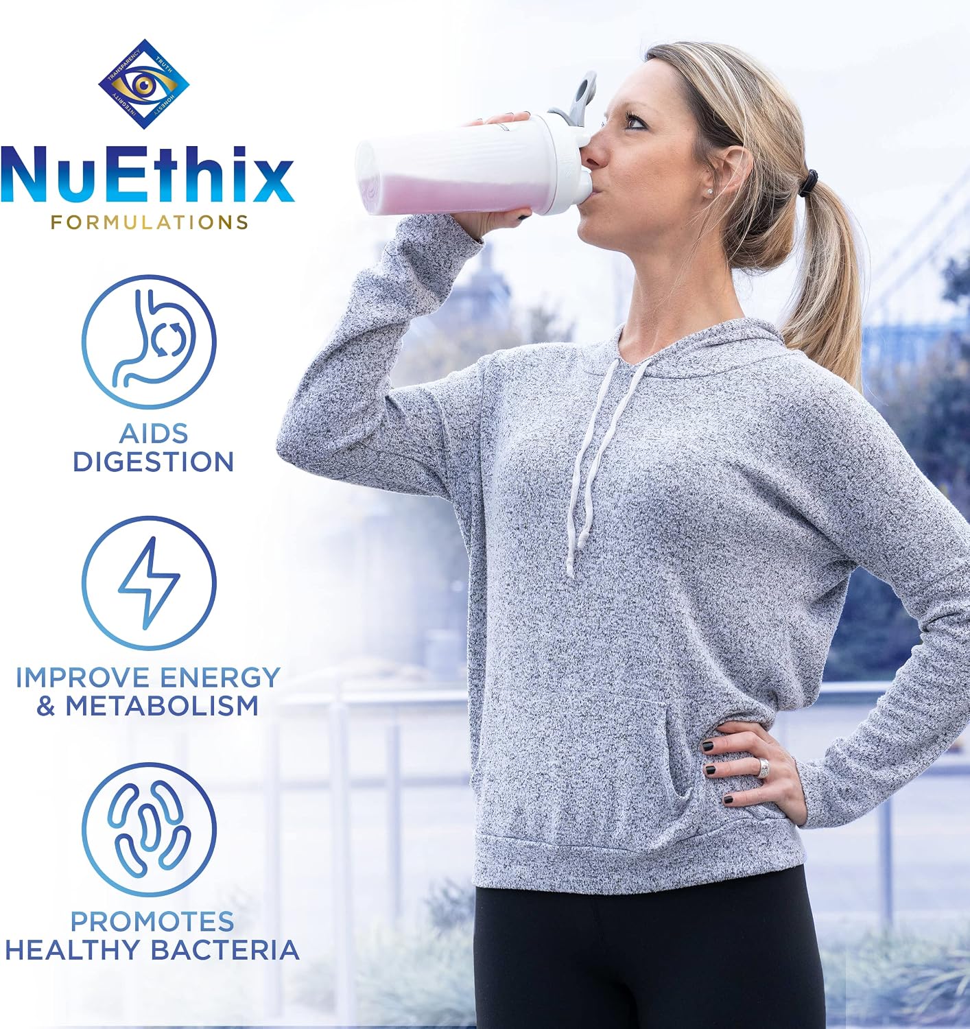 NuEthix Formulations Gourmet Greens Drink Powder – Berry Flavour, 30 Servings - görsel 5