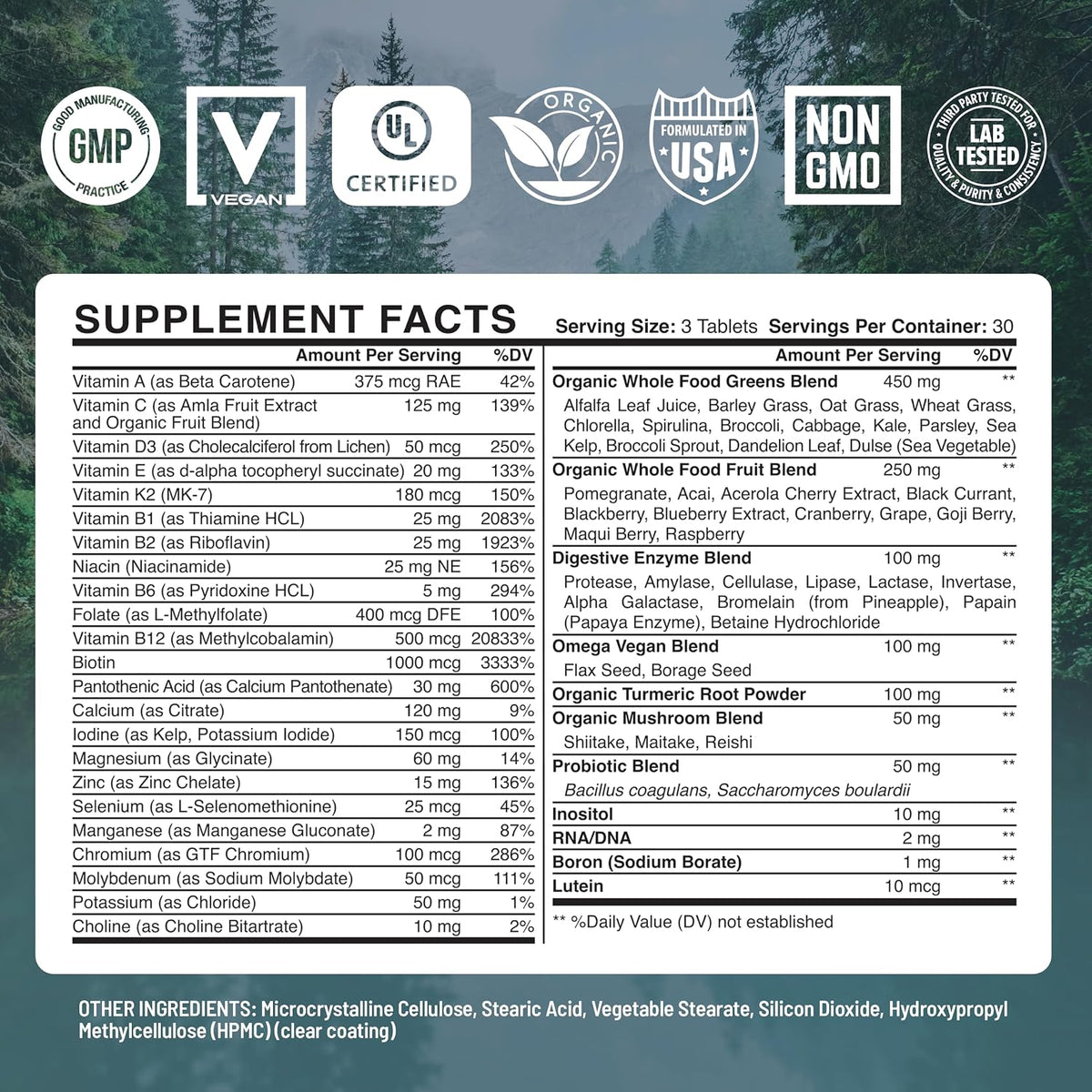 Abundant Earth Whole Food Multivitamin for Women and Men, 90 Capsules (2-Pack) - görsel 5