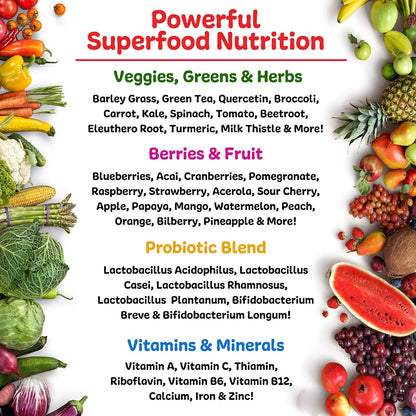 New Vitality Ruby Reds - Superfood Powder, 312 g (30 Servings)