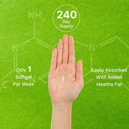 DEAL SUPPLEMENT Vitamin D3 50,000 IU + K2 MK7 200mcg Soft gel capsule Capsules, 240 Count