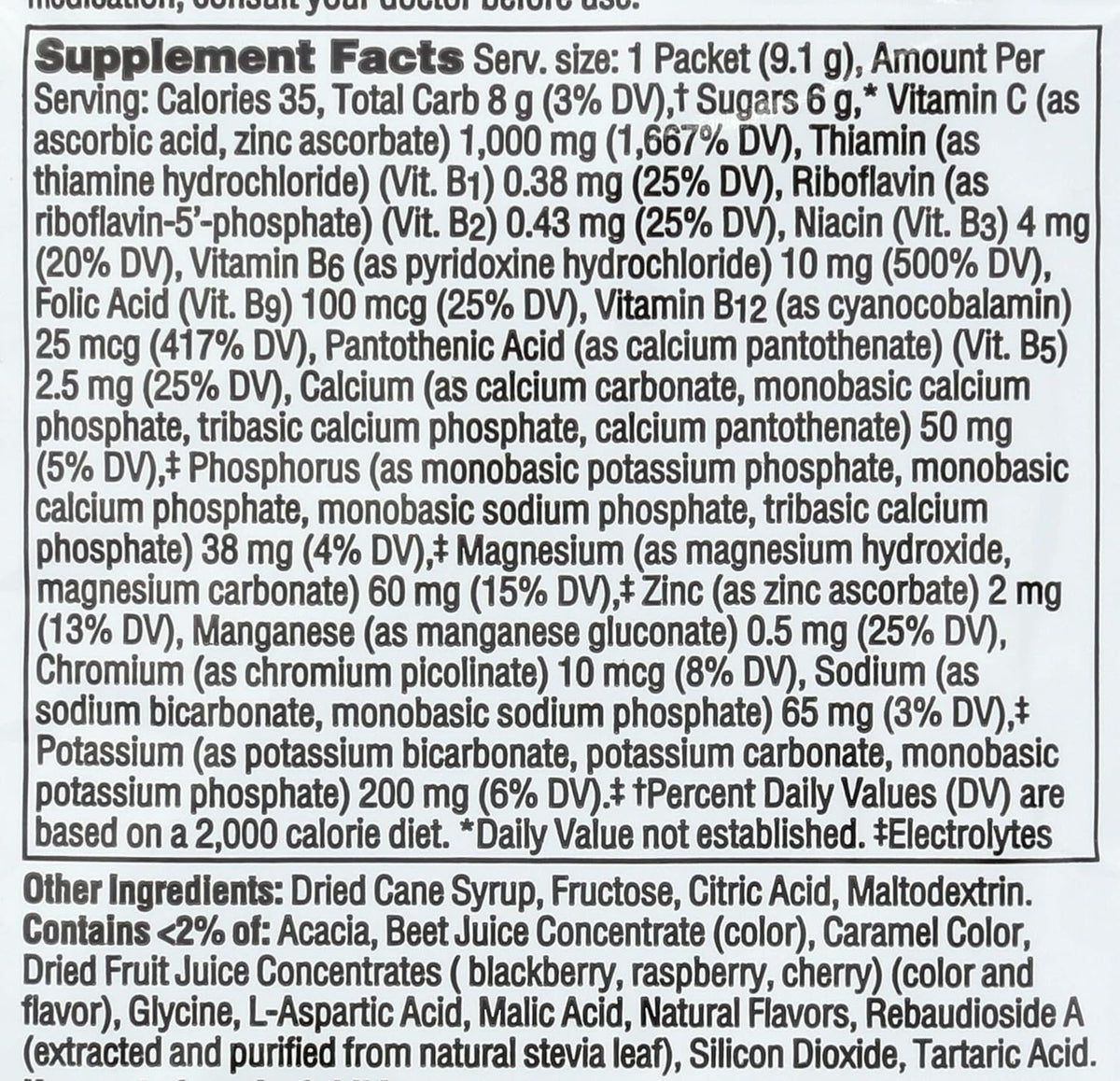 Alacer Emergen-C Raspberry Vitamin C Sachets, 9g (Single Sachet) - görsel 4