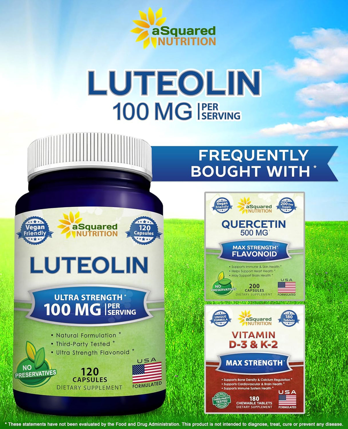Luteolin 100mg – 120 Capsules – Brain & Memory Support - görsel 6