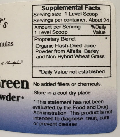 Dr. CHRISTOPHER'S Nourish Jurassic Green Powder - 4 oz (113 g)