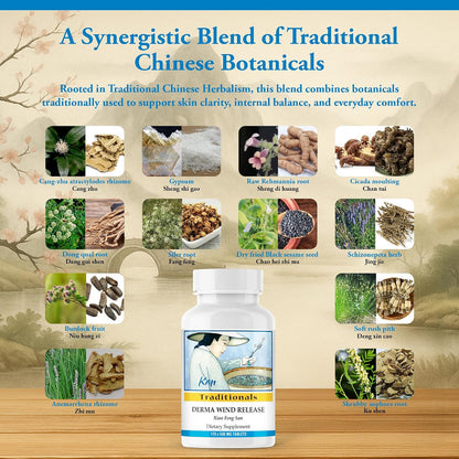 Kan Traditionals Derma Wind Release 120 Tablets