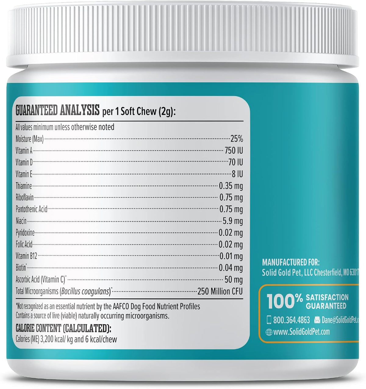 Solid Gold Dog Multivitamin - Soft Chews - All-in-One Support with Vitamin C, B12, Probiotics & Antioxidants - Bacon Flavour (120 Count) - görsel 9