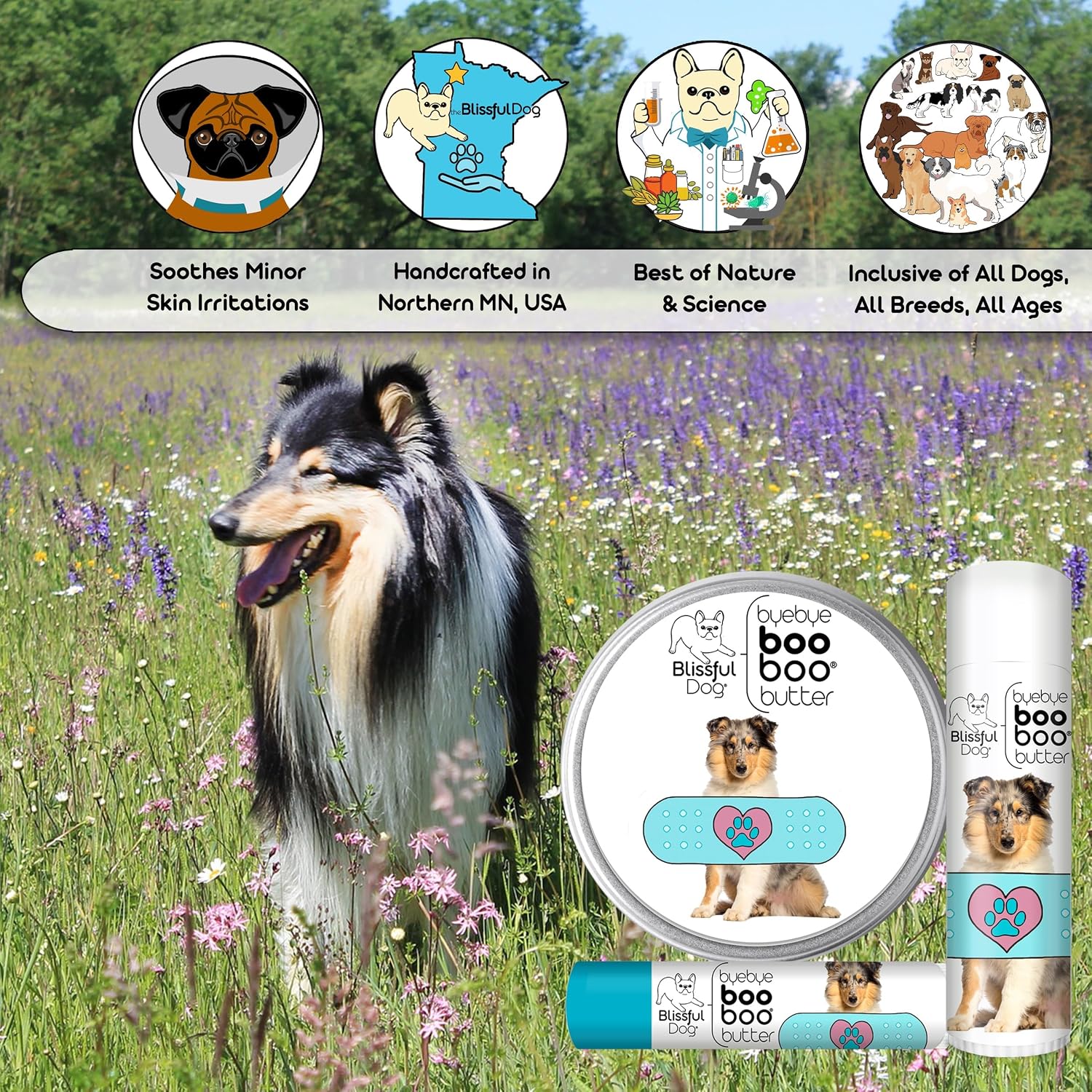 The Blissful Dog 2 oz TIN Collie Booboo Butter - görsel 6