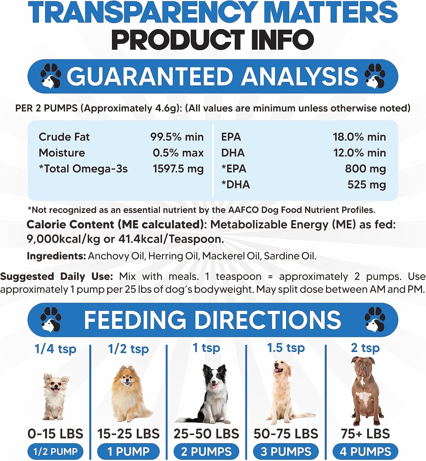 Omega 3 Fish Oil for Dogs - Liquid Fish Oil Supplement for Skin, Coat, Joints, Brain & Heart Health - görsel 7
