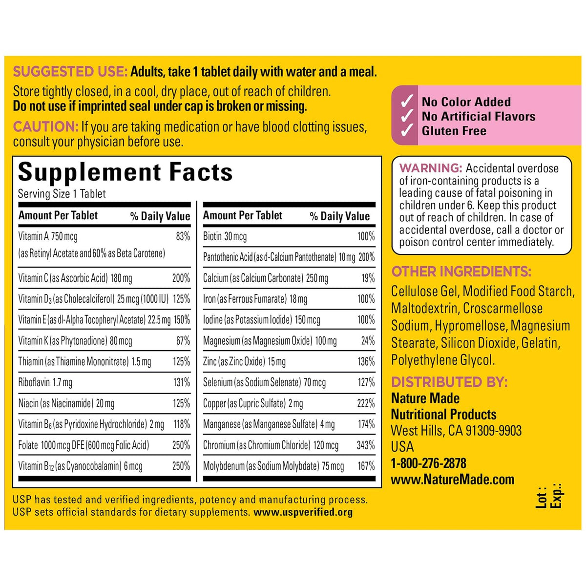 Nature Made Women's Multivitamin Tablets, 90 Count - görsel 8