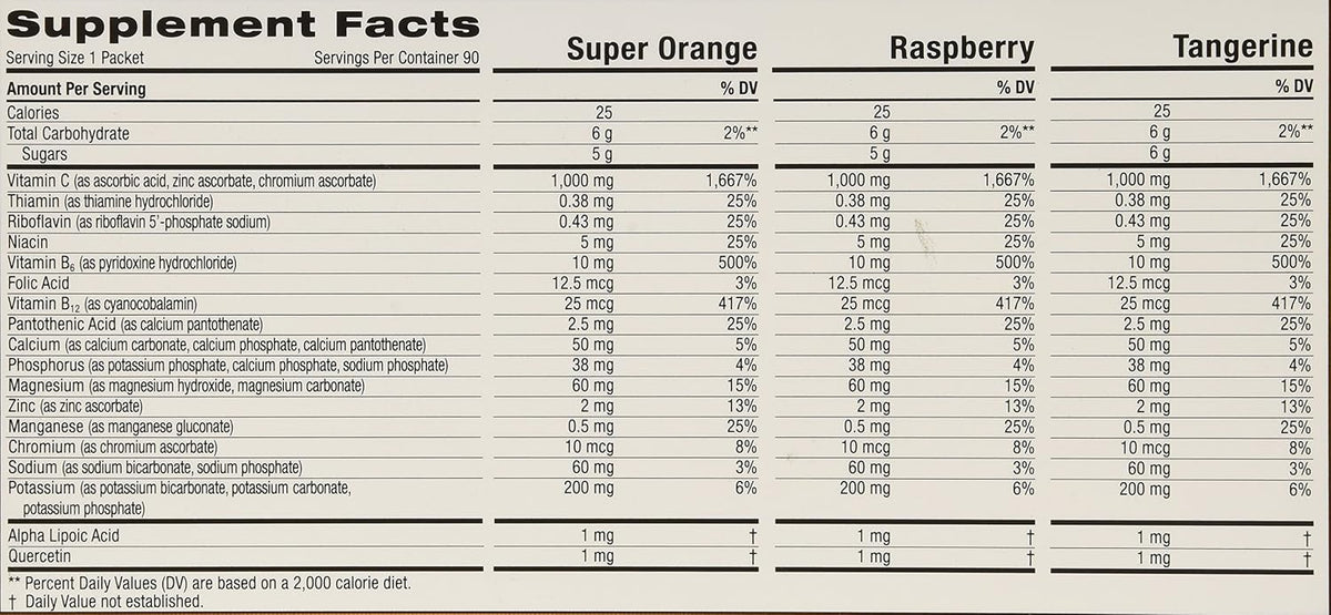 Emergen-C Vitamin C 1000mg, 90 Sachets, 3 Variety Cartons - görsel 3