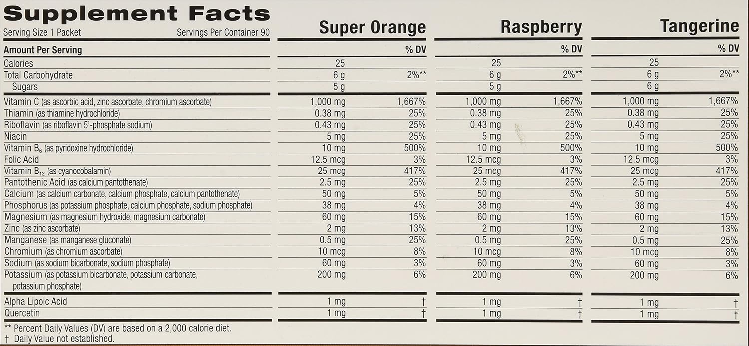 Emergen-C Vitamin C 1000mg, 90 Sachets, 3 Variety Cartons - görsel 3