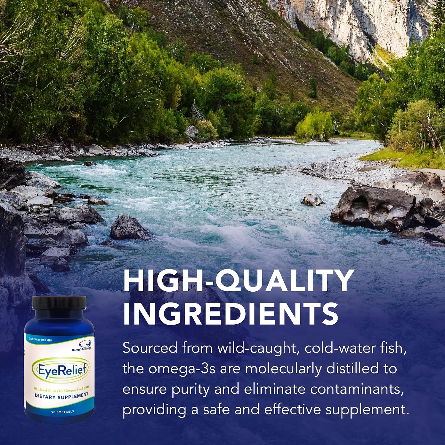 Doctor’s Advantage Eye Relief Supplement - 90 Softgels, 1-Month Supply - Natural Triglyceride Omega-3 Fish Oil for Retinal and Ocular Support - görsel 3