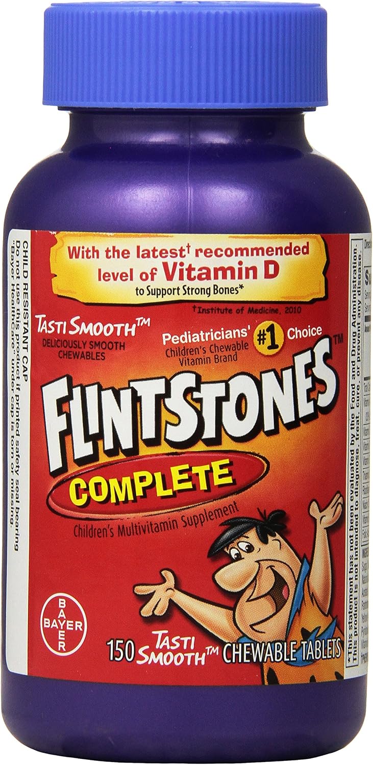 Flintstones Children's Complete Multivitamin Chewable Tablets, 150 Count - görsel 1