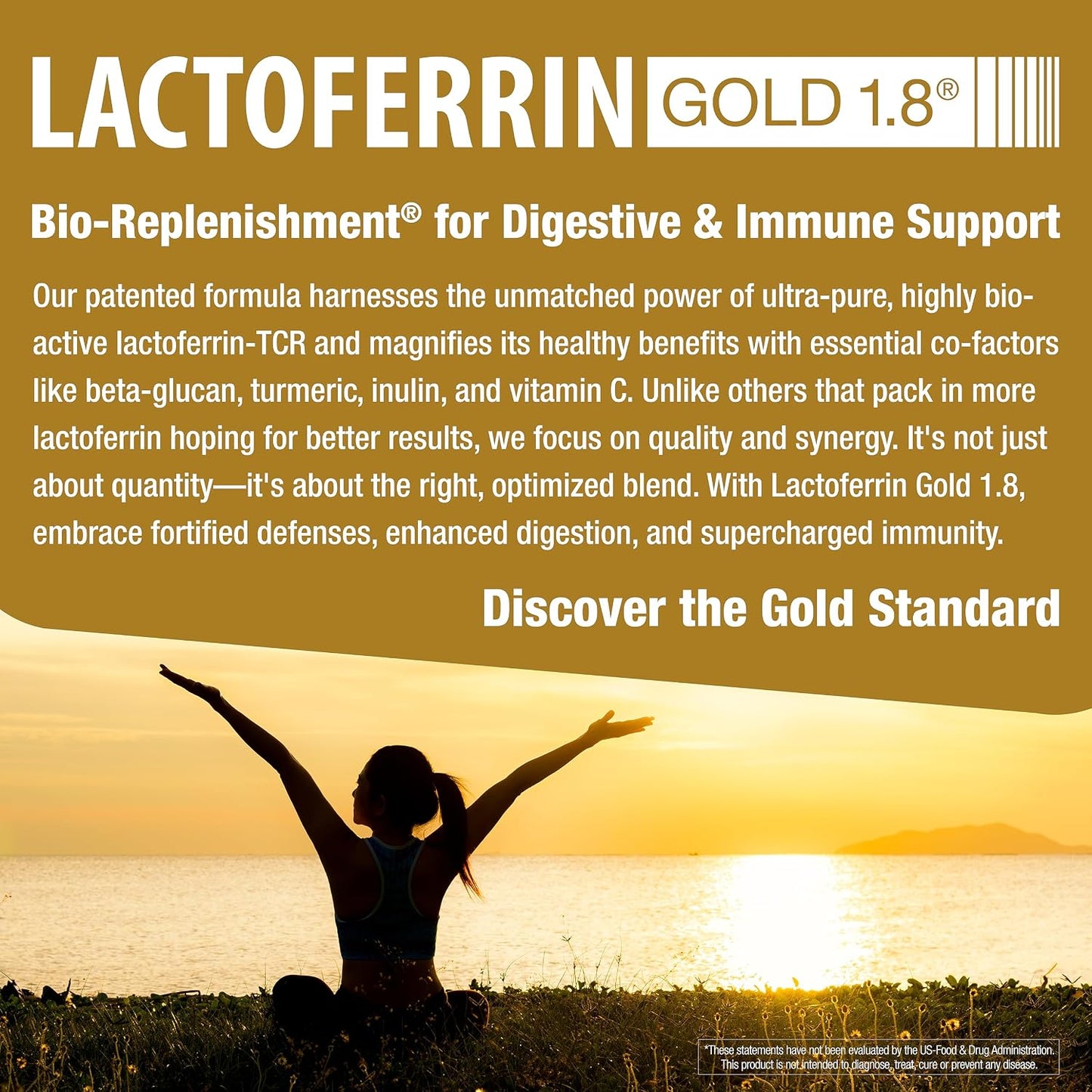 bioQuad Lactoferrin Gold 1.8 - Immune Support, Digestive Health and Iron Absorption - 60 Capsules - görsel 8