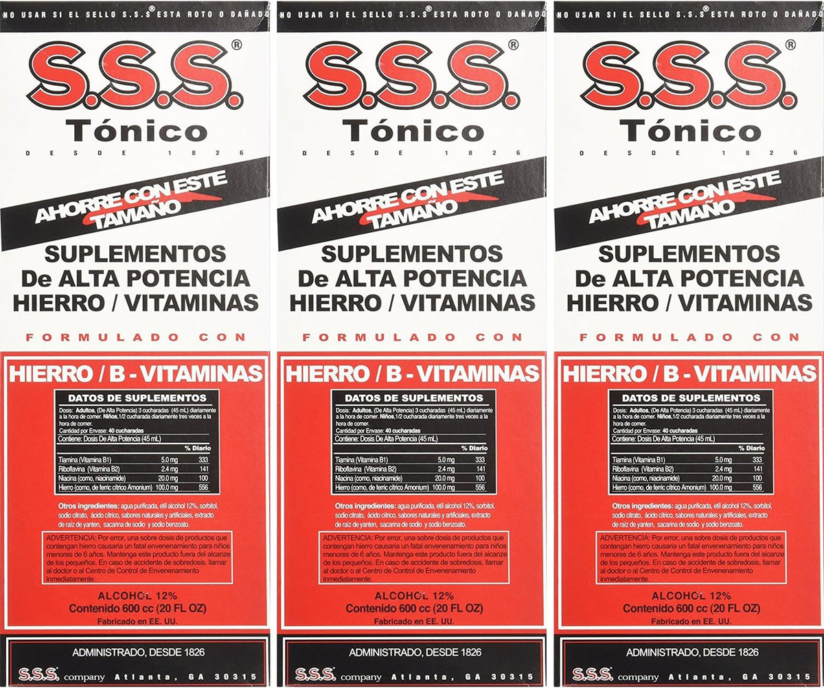 SSS Company S.S.S. Tonic Liquid, 591 ml (20 oz) – Pack of 3 - görsel 2