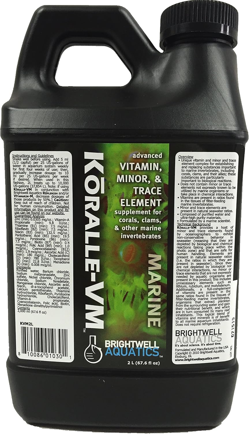 Brightwell Aquatics Koralle-VM Vitamin and Mineral Supplement for Corals and Clams, 250 ml - görsel 4