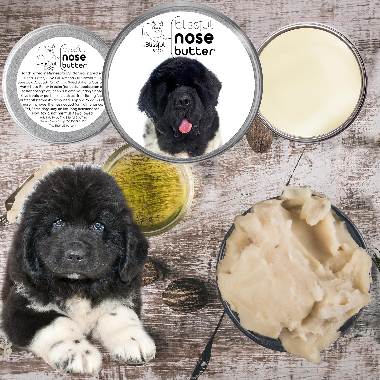 The Blissful Dog Landseer Newfoundland Nose Butter – Unscented, 2 oz - görsel 2