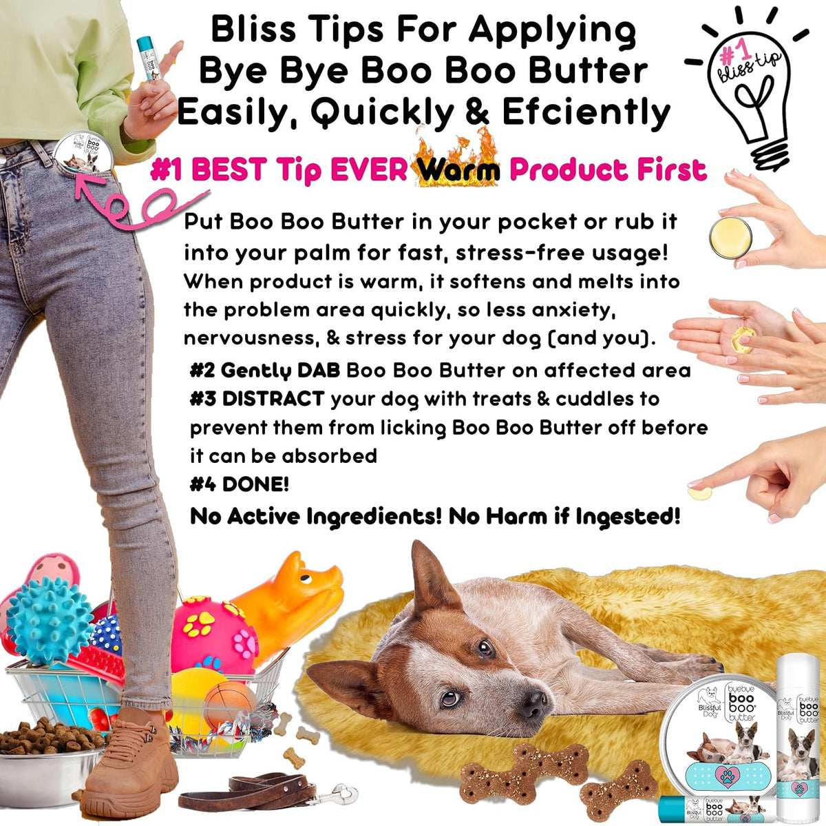 The Blissful Dog 8 oz Tin Australian Cattle Dog Booboo Butter - görsel 7