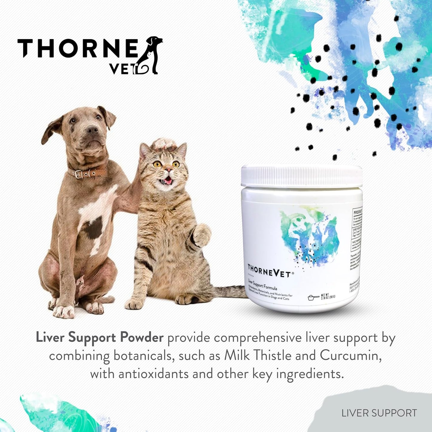 ThorneVET Liver Support Powder – Liver Support for Small Animals: Dogs & Cats, 90 Scoops - görsel 3