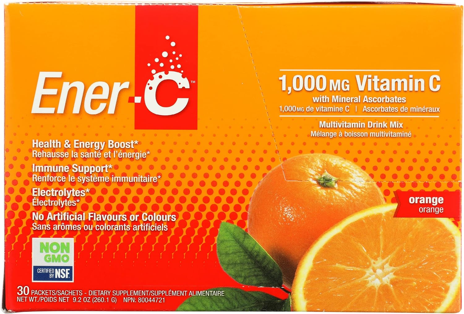 Ener-C Orange Flavour 1000mg Vitamin C Electrolyte Drink Mix - 30 Sachets - görsel 1