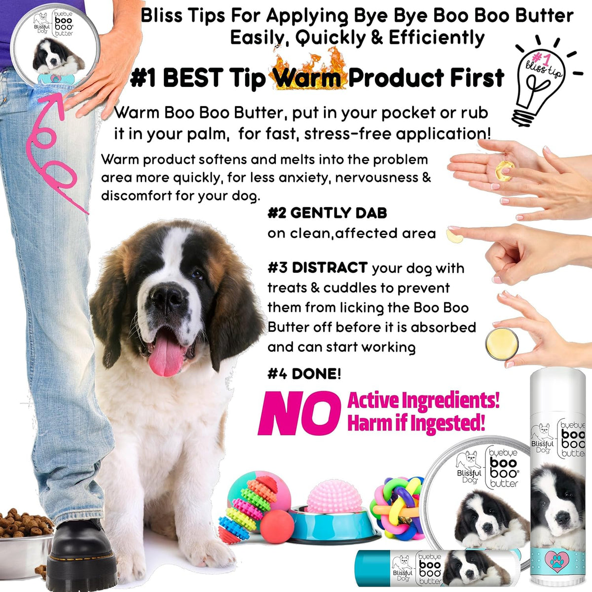The Blissful Dog 57 g TIN St. Bernard Booboo Butter - görsel 6