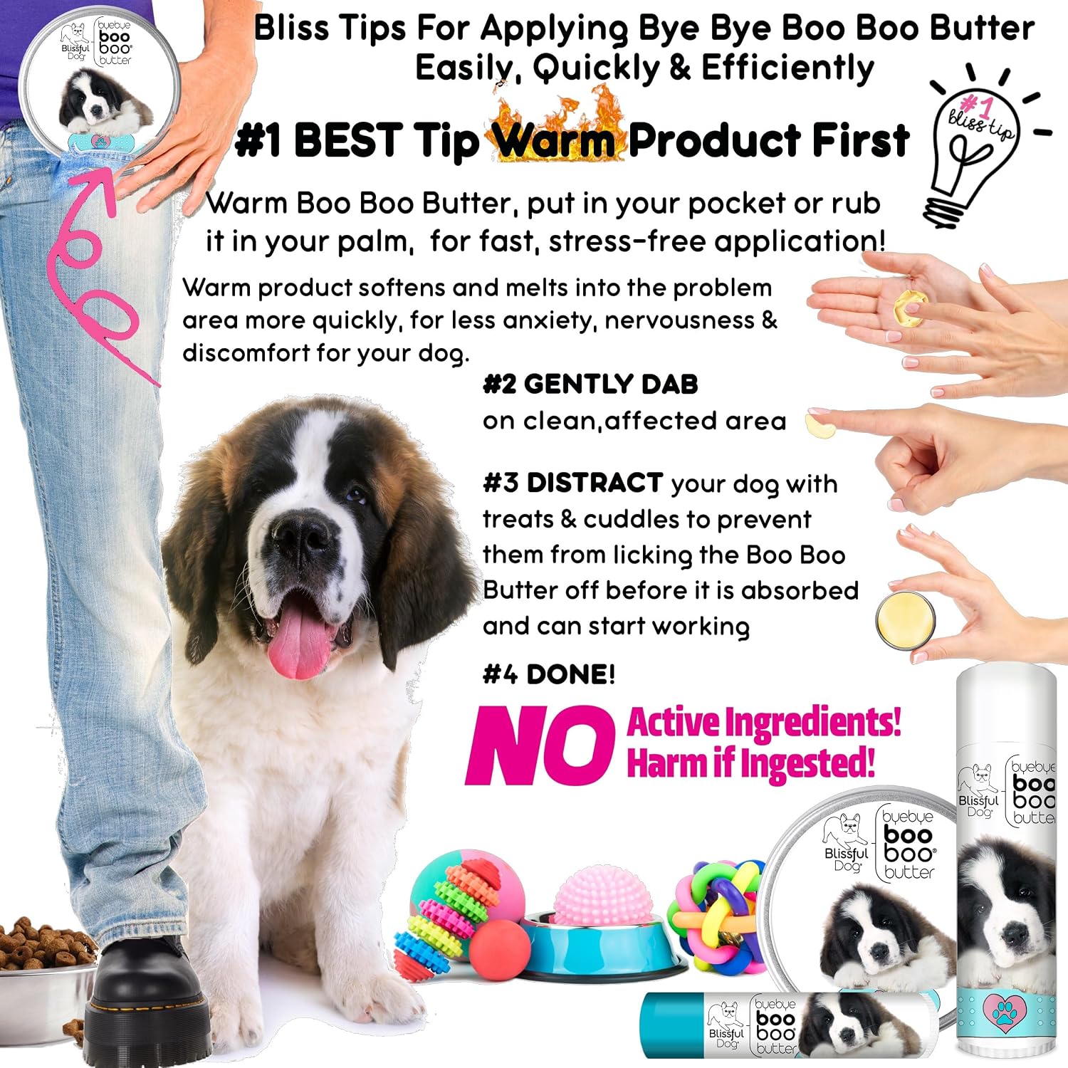 The Blissful Dog 4 oz TIN St. Bernard Booboo Butter - görsel 6
