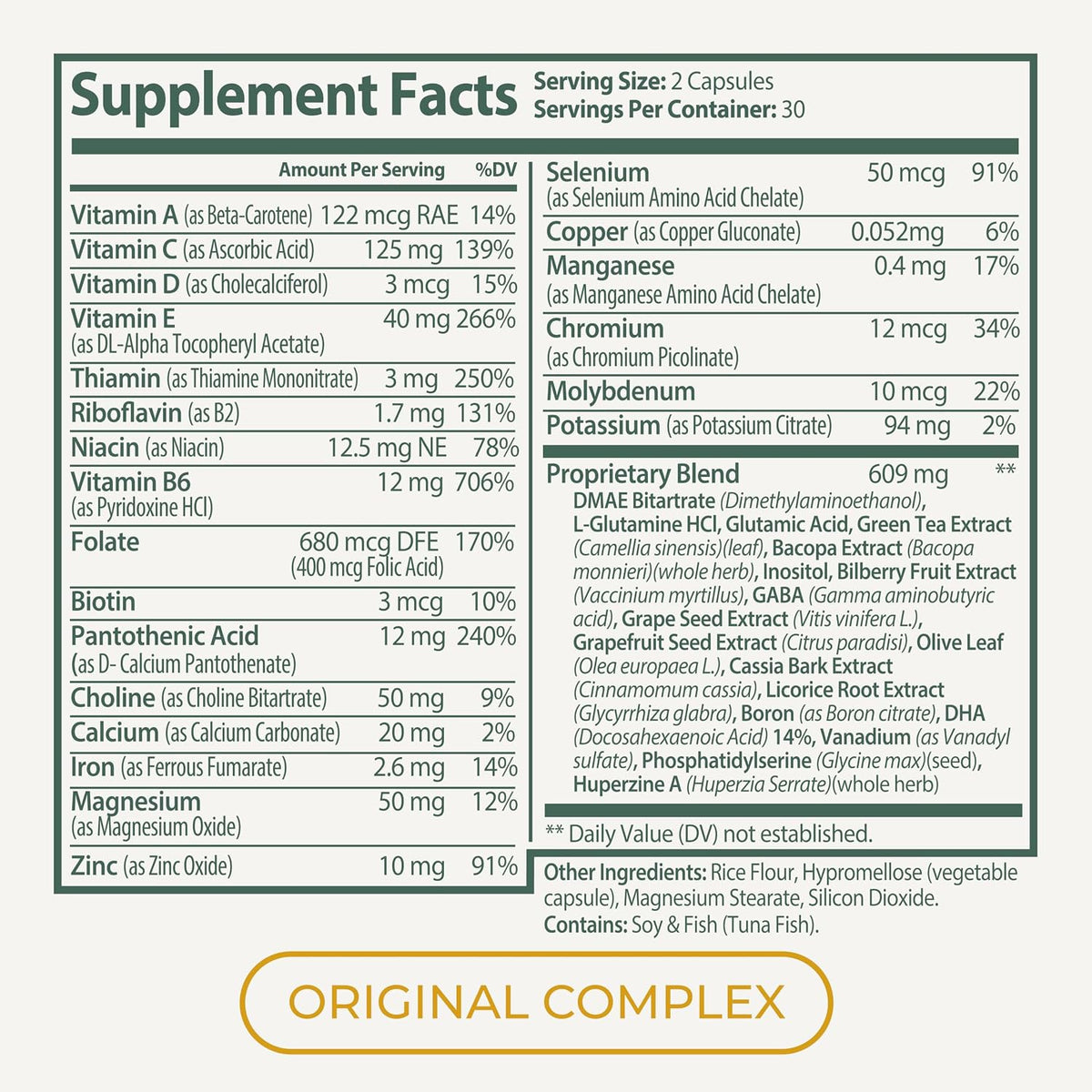 nootrimind Brain Health & Memory Support Food Supplement – 40-in-1 Nootropic Complex with Bacopa, DMAE & B12 - görsel 2