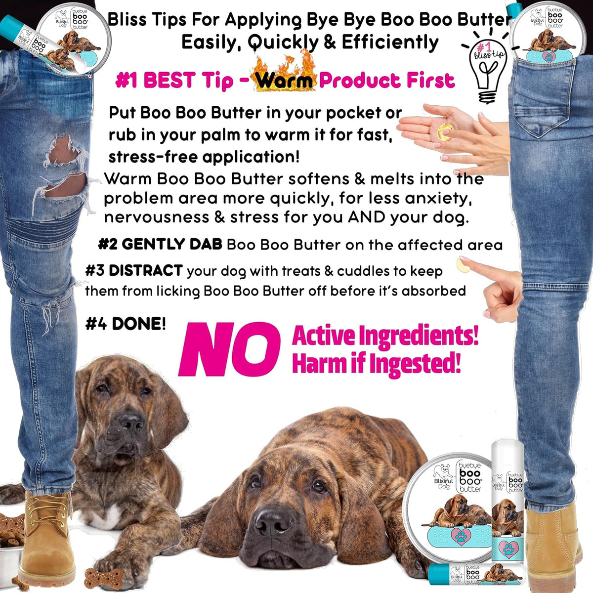 The Blissful Dog Boo Butter - Natural Dog Balm (16 oz) - görsel 7