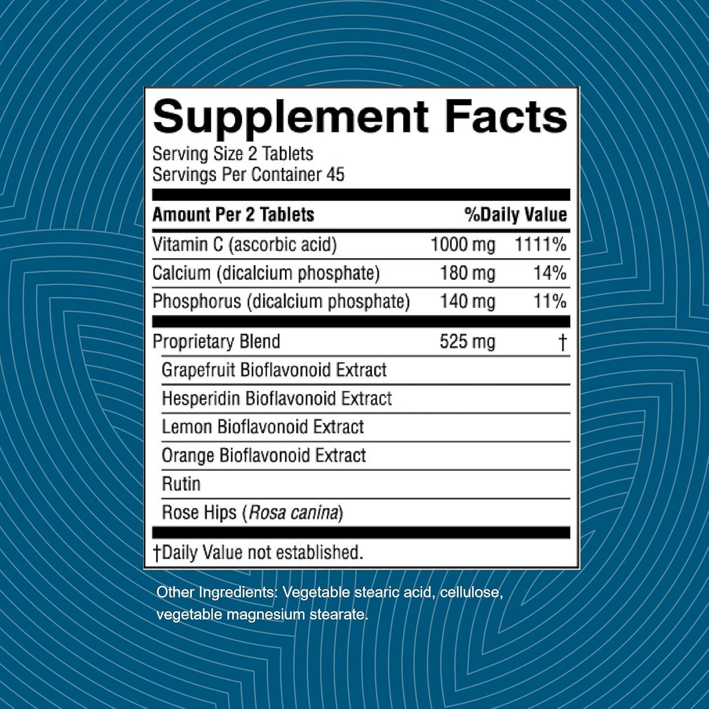 Nature's Sunshine Vitamin C with Citrus Bioflavonoids - 500 mg, 90 Tablets - görsel 3