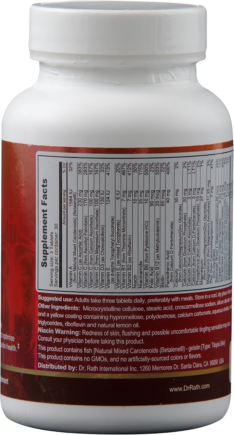 Cardiovascular Health Dr. Rath 90 Tablets - görsel 3