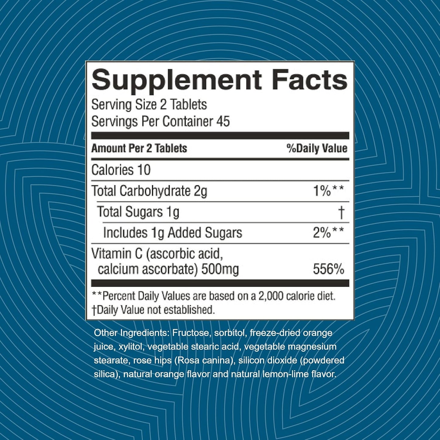 Nature's Sunshine Chewable Vitamin C 250mg 90 Tablets - görsel 3