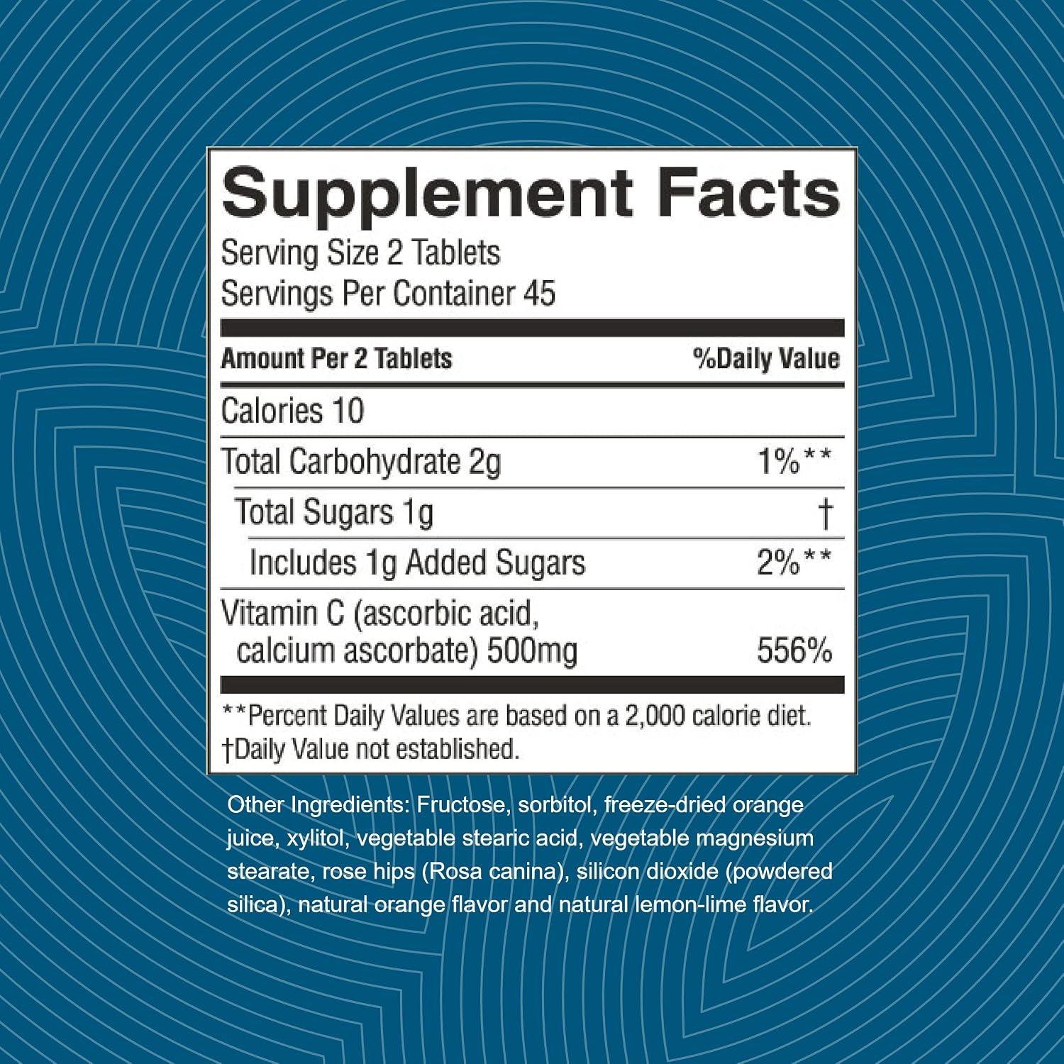 Nature's Sunshine Chewable Vitamin C 250mg 90 Tablets - görsel 3
