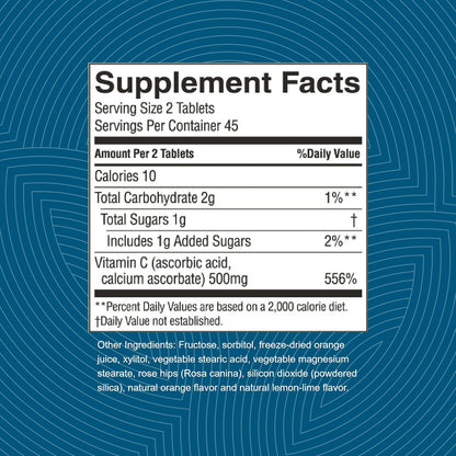 Nature's Sunshine Chewable Vitamin C 250mg 90 Tablets