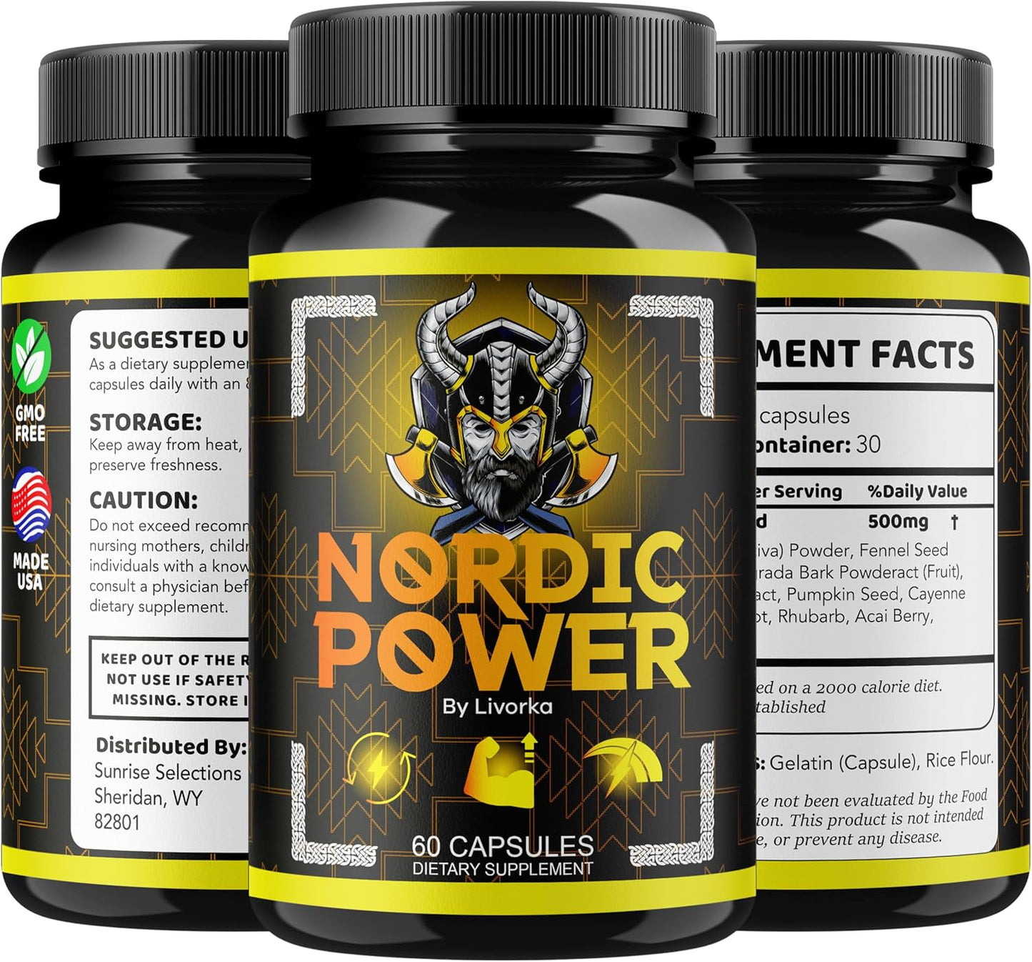 (3 Pack) Nordic Power Capsules - Official Nordic Power for Men, Advanced Formula Nordic Power Pills for Men, All Natural Premium Supplement Support Nordic Power Review, 180 Capsules for 3 Months - görsel 8