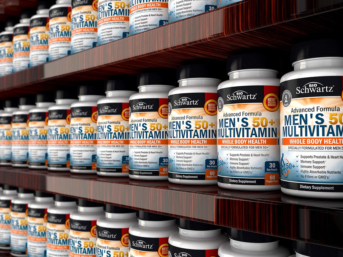 BioSchwartz Once Daily Multivitamin for Men 50 and Over - 60 Tablets - görsel 7