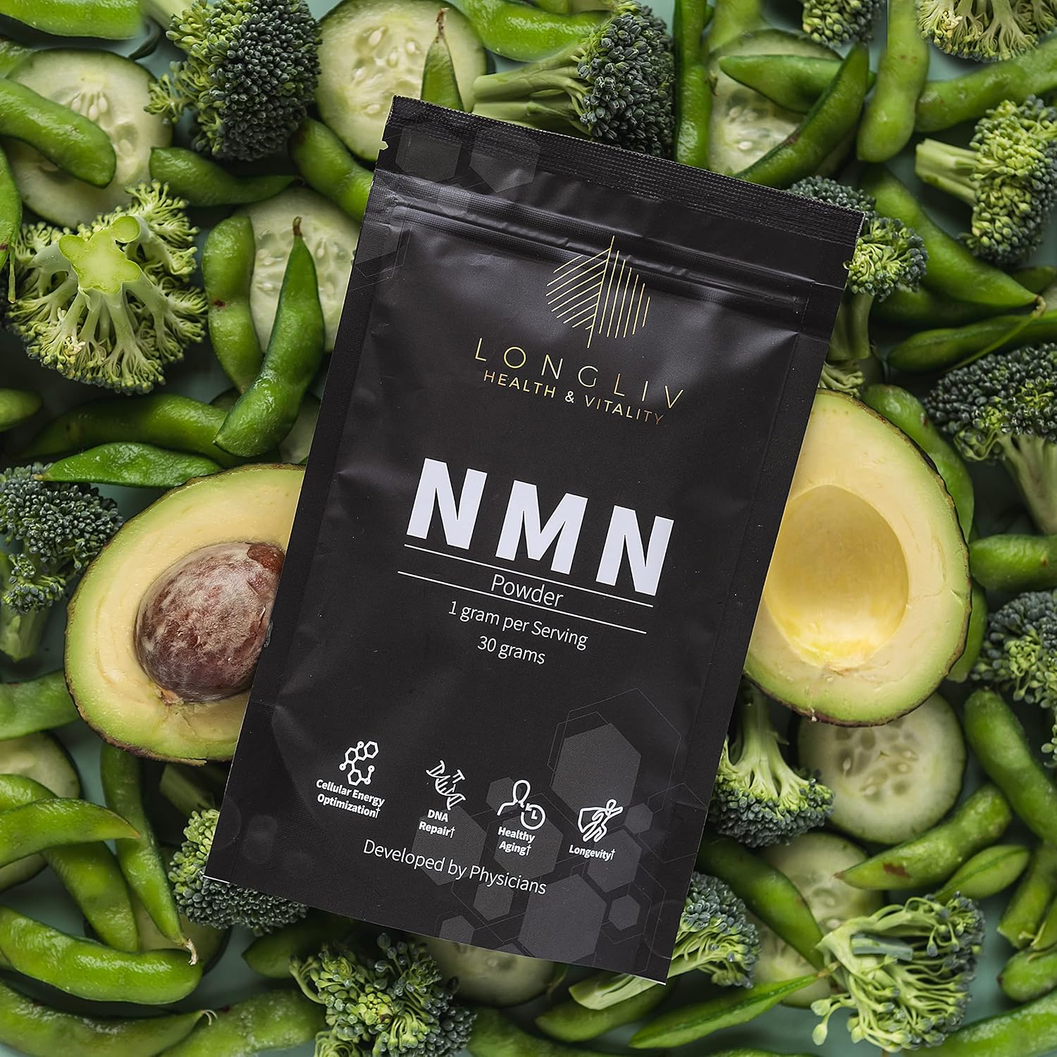 Advanced NMN Nicotinamide Mononucleotide Powder – Physician Formulated – 30g – LongLiv Health and Vitality - görsel 4