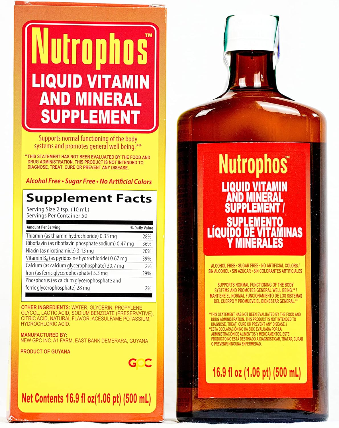 Nutrophos Liquid Vitamin and Mineral Supplement - Supports Normal Functioning of the Body Systems and Promotes General Wellbeing - 500 ml (Pack of 2) - görsel 5