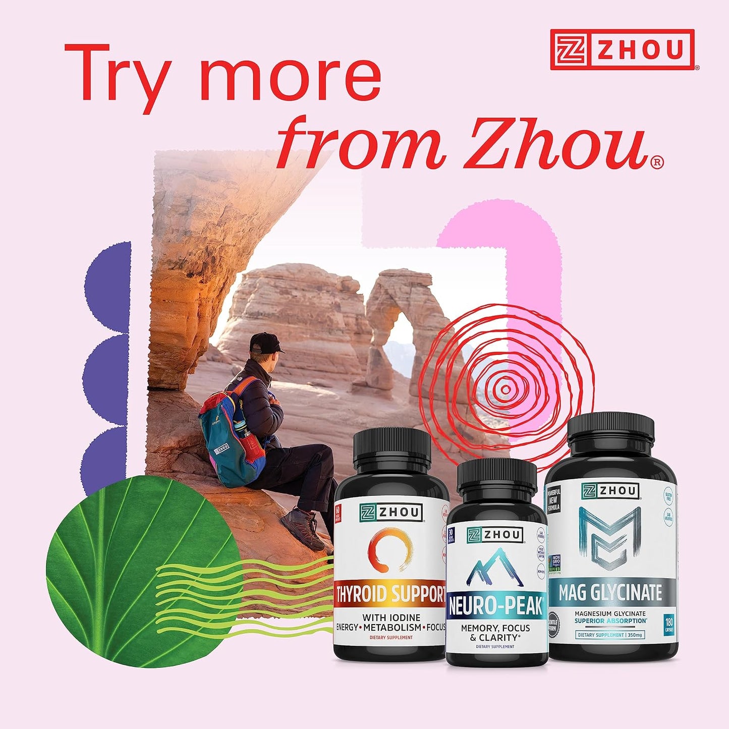 Zhou Methyl B12 - Methyl B-12 Supplement for Adults, Vitamin B12 5000 mcg, Vegan Friendly, Energy Metabolism and Nervous System Support, Methylcobalamin - 60 Micro Lozenges - görsel 5