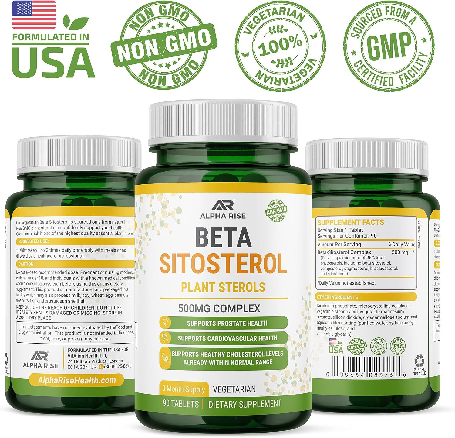 Beta Sitosterol 500mg Tablets – Prostate and Cholesterol Support - görsel 6