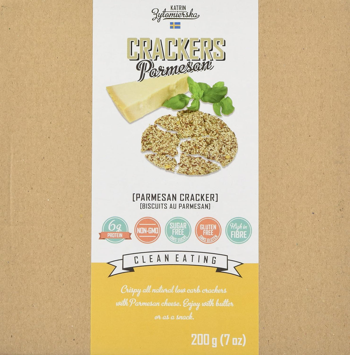 KZ CLEAN EATING Parmesan Cheese Crispbread, 200g - görsel 1