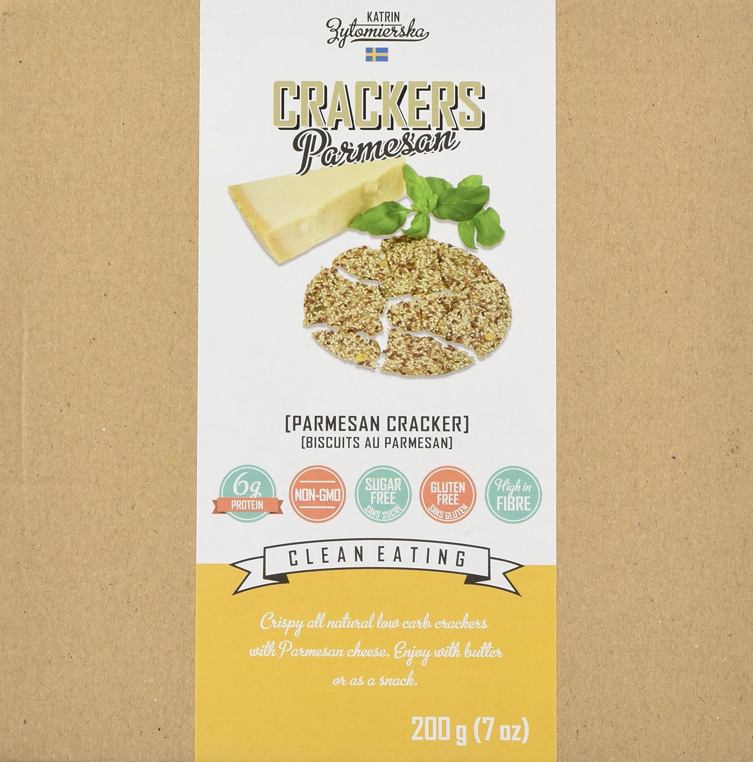 KZ CLEAN EATING Parmesan Cheese Crispbread, 200g - görsel 1