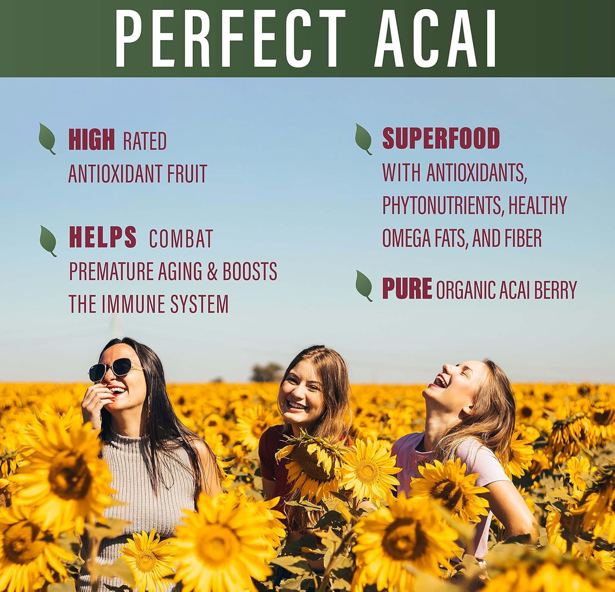 Perfect Acai – Organic Freeze-Dried Acai Berry Superfood – 120 Capsules - görsel 4