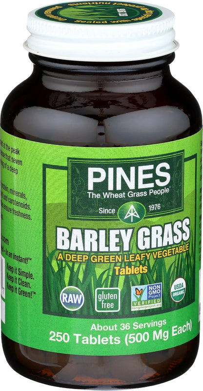 PINES Organic Barley Grass 500 mg Tablets (250 Tablets)