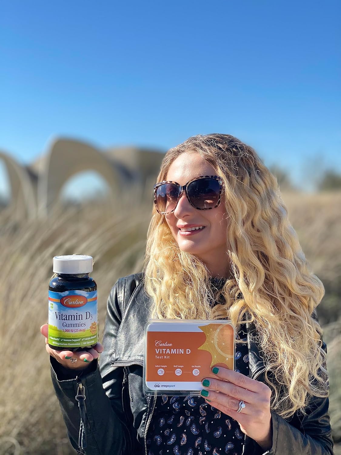 Carlson Vitamin D3 Gummies, 1000 IU (25 mcg), Natural Fruit Flavours, 60 Vegetarian Gummies - görsel 3